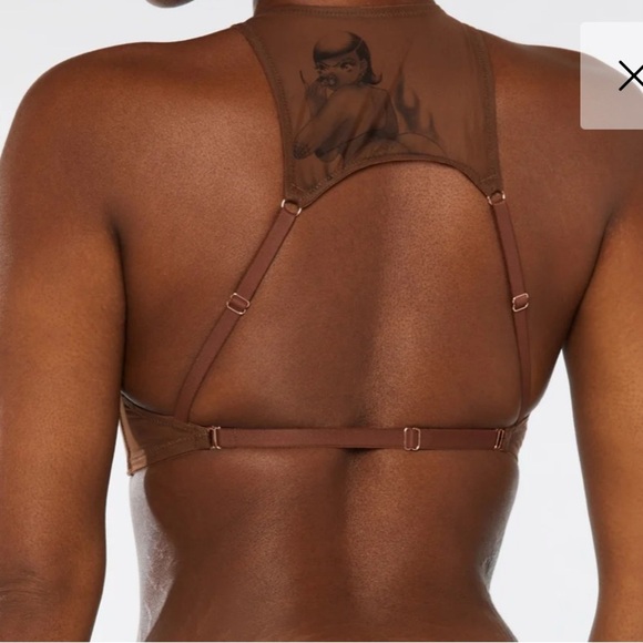 Savage x Fenty Tattooed Tricot High-Neck Bra - 32D (Sold Out!) - Picture 2 of 9